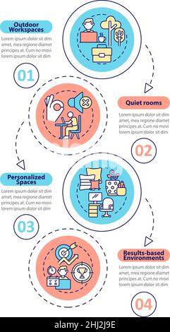 Creating positive work culture vertical infographic template Stock Vector