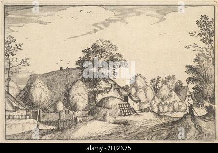 Village Road, plate 12 from Regiunculae et Villae Aliquot Ducatus Brabantiae ca. 1610 Claes Jansz. Visscher Dutch. Village Road, plate 12 from Regiunculae et Villae Aliquot Ducatus Brabantiae  415305 Stock Photo