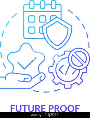 Future proof blue gradient concept icon Stock Vector