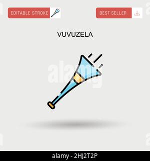 Vuvuzela Simple vector icon. Stock Vector