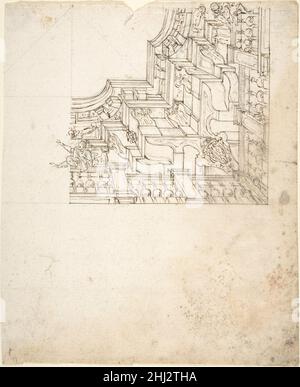 1/4 Design for a Painted Ceiling, architectural perspective 1965 by ...