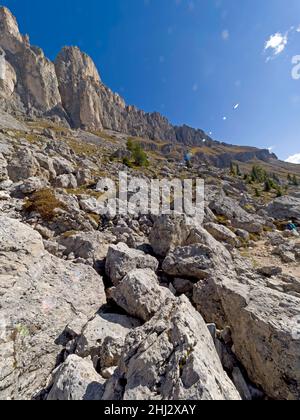Mountain landscape, Catinaccio, Dolomites, Trentino, South Tyrol, Italy Stock Photo