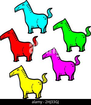 Horses team Stock Vector