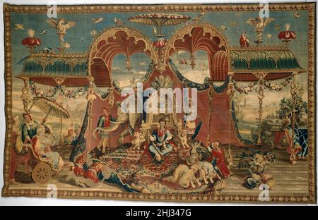 The Audience of the Emperor from the series The Story of the Emperor of China designed ca. 1685–90, woven ca. 1685–1740 Guy Louis Vernansal the Elder French. The Audience of the Emperor from the series The Story of the Emperor of China  227304 Stock Photo