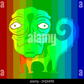 Colorful chamaleon Stock Vector
