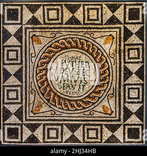 Roman mosaic, Musei Civici agli Eremitani, Padua, Treasury in the heart of Veneto, Italy, Padua, Veneto, Italy Stock Photo