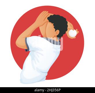 Cricket Player - Cricket Bowler - Stock Illustration as EPS 10 File Stock Vector