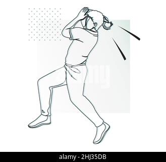 Cricket Player - Cricket Bowler - Stock Illustration as EPS 10 File Stock Vector