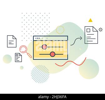 Customized Document and Solution - Stock illustration as EPS 10 File Stock Vector