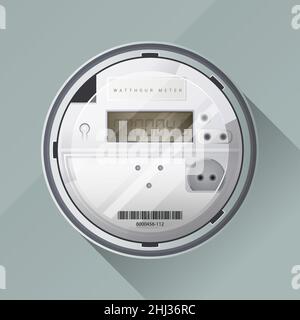 Electrical Power Meter - Stock Illustration as EPS 10 File Stock Vector