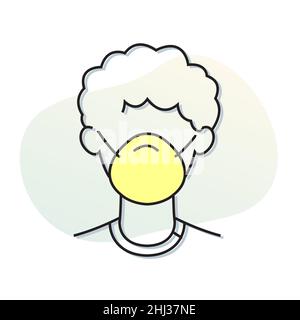 Mandatory to wear Protective Face Mask - Icon as EPS 10 File Stock Vector