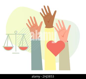 Corporate Ethics - Equality and Diversity - Illustration as EPS 10 File Stock Vector