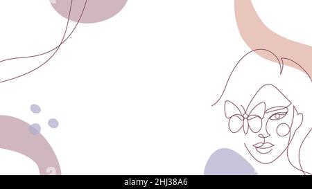 Background in a modern line and flat art style. Stock Vector