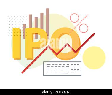 IPO Initial Public Offering - Stock Illustration as EPS 10 File Stock Vector