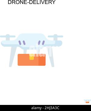 Drone-delivery Simple vector icon. Illustration symbol design template for web mobile UI element. Stock Vector