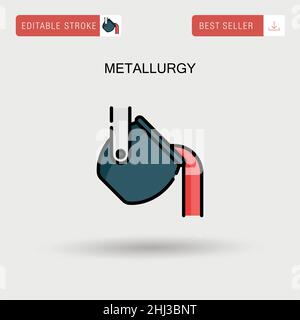 Metallurgy Simple vector icon. Stock Vector