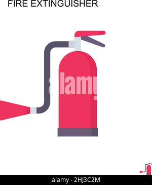 Fire extinguisher Simple vector icon. Illustration symbol design template for web mobile UI element. Stock Vector