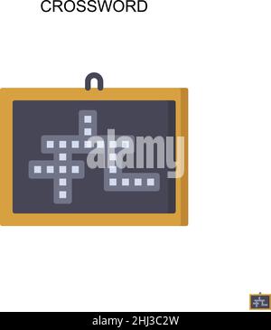 Crossword Simple vector icon. Illustration symbol design template for web mobile UI element. Stock Vector