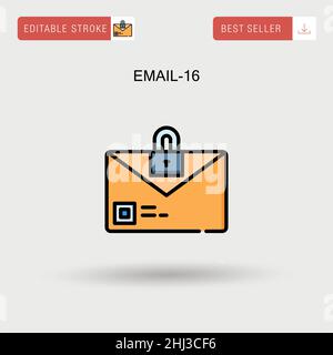 Email-16 Simple vector icon. Stock Vector