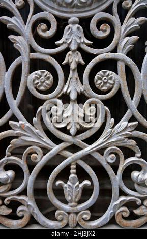 Ancient ornamental grid detail Stock Photo