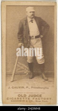 James Francis "Pud" Galvin, Pitcher, Pittsburgh, from the Old Judge series (N172) for Old Judge Cigarettes 1887 Issued by Goodwin & Company The "Old Judge" series of baseball cards (N172) was issued by Goodwin & Company from 1887 to 1890 to promote Old Judge Cigarettes.. James Francis "Pud" Galvin, Pitcher, Pittsburgh, from the Old Judge series (N172) for Old Judge Cigarettes  402758 Stock Photo