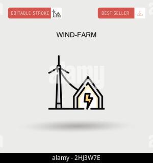 Offshore wind farm. Wind power station Stock Vector Image & Art - Alamy