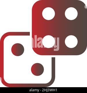 Dice icon logo design template illustration vector Stock Vector