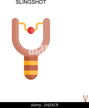 Slingshot Simple vector icon. Illustration symbol design template for web mobile UI element. Stock Vector