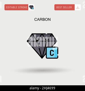 Co2 footprint vector icon. Carbon dioxide emissions filled symbol Stock ...