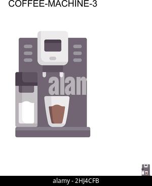Coffee-machine-3 Simple vector icon. Illustration symbol design template for web mobile UI element. Stock Vector
