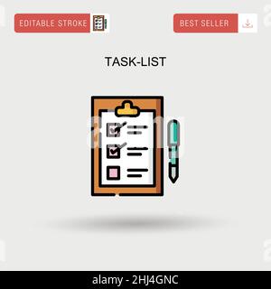 Task-list Simple vector icon. Stock Vector