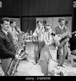 The John Barry Seven band in rehearsals.3rd April 1959. Stock Photo