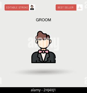 Groom Simple vector icon. Stock Vector