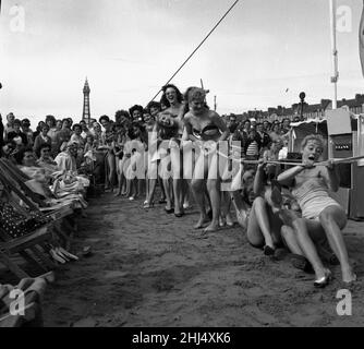 Sunday Pictorial Beach Beauty contest with Benny Hill at Great Yarmouth