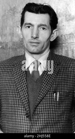 Norman Cornish, the Spennymoor pitman artist who has never had an art lesson in his life, is to be paid £1000 by Durham County Council for a giant canvas of the Durham Miners' Gala. Circa 1959. Stock Photo