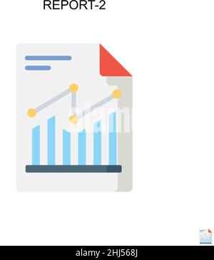 Report-2 Simple vector icon. Illustration symbol design template for web mobile UI element. Stock Vector