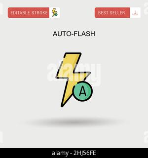 Auto-flash Simple vector icon. Stock Vector