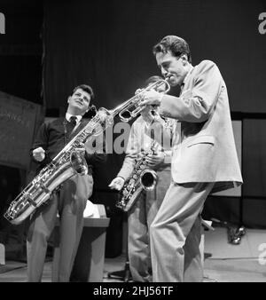 The John Barry Seven band in rehearsals.3rd April 1959. Stock Photo