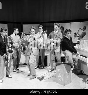 The John Barry Seven band in rehearsals.3rd April 1959. Stock Photo