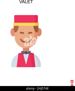 Valet Simple vector icon. Illustration symbol design template for web mobile UI element. Stock Vector