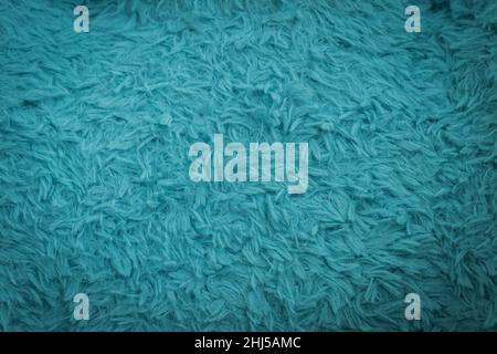 Beautiful sparkling artificial blue fur texture background Stock Photo