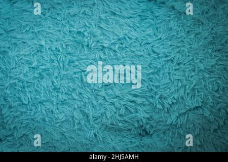 Beautiful sparkling artificial blue fur texture background Stock Photo