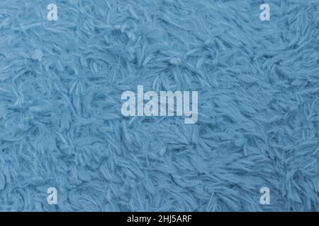 Beautiful sparkling artificial blue fur texture background Stock Photo