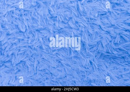 Beautiful sparkling artificial blue fur texture background Stock Photo