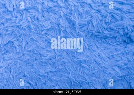 Beautiful sparkling artificial blue fur texture background Stock Photo