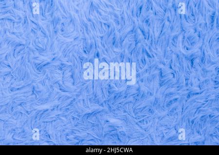 Beautiful sparkling artificial blue fur texture background Stock Photo