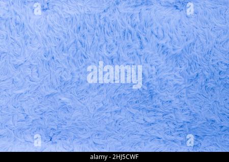 Beautiful sparkling artificial blue fur texture background Stock Photo