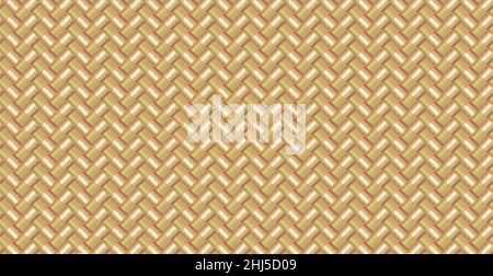 Panoramic golden gradient braided background, repeating elements - Vector illustration Stock Vector