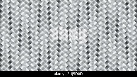 Panoramic Silver Metal Wicker Background, Repeating Elements - Vector illustration Stock Vector