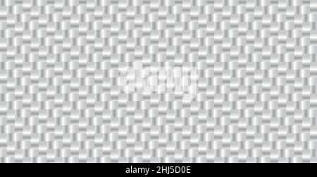 Panoramic Silver Gradient Metal Wicker Background, Repeating Elements - Vector illustration Stock Vector
